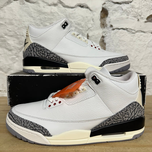 Air Jordan 3 Reimagined White Cement Sz 12 DS
