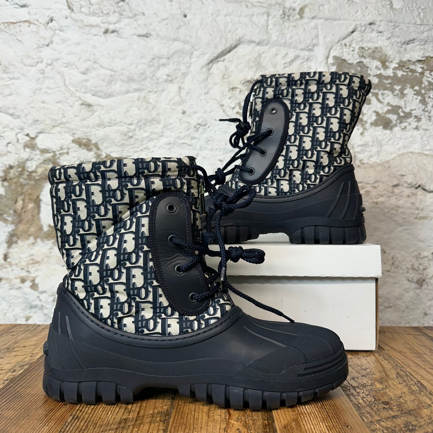 Dior Oblique Jacquard Nylon Combat Boot Sz 7.5 (40.5) No Box