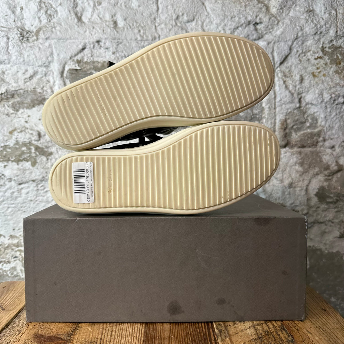 Rick Owens Jumbo Lace Dark Dust Milk Sneaker Sz 10 (43)