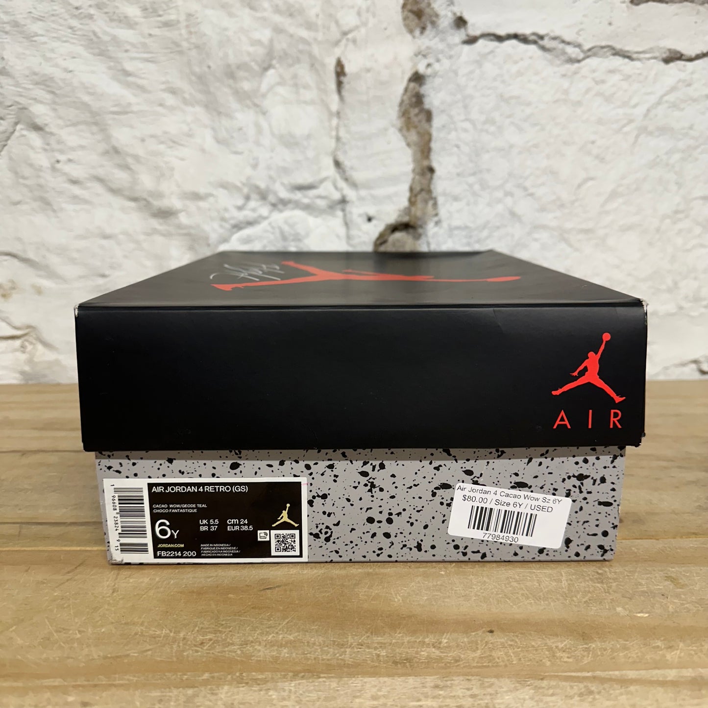 Air Jordan 4 Cacao Wow Sz 6Y