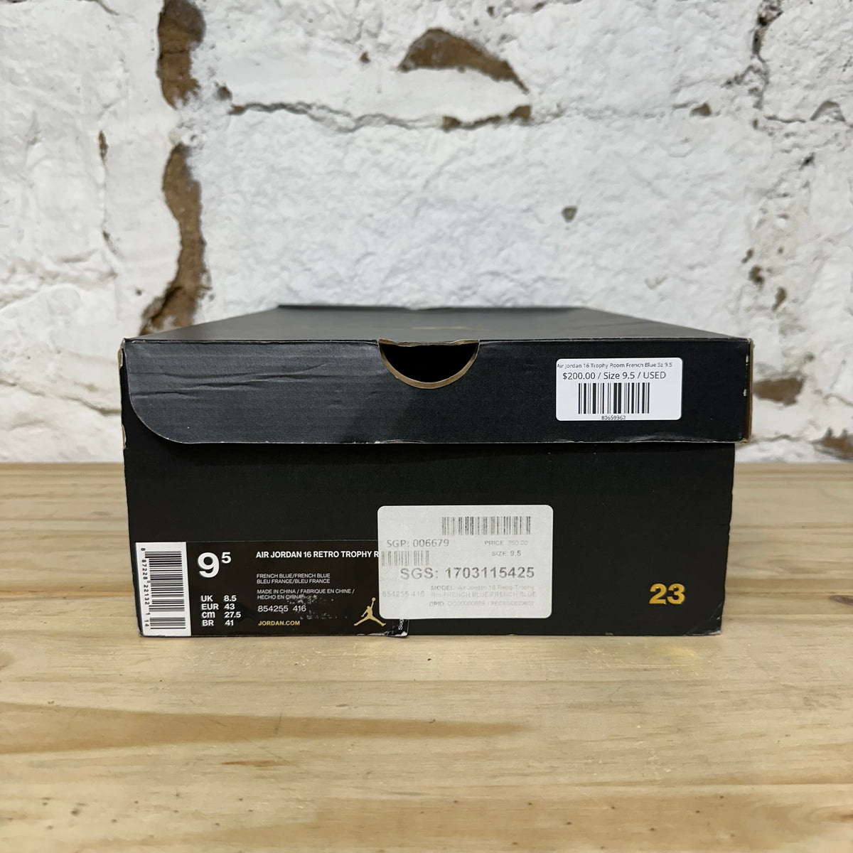 Air Jordan 16 Trophy Room French Blue Sz 9.5