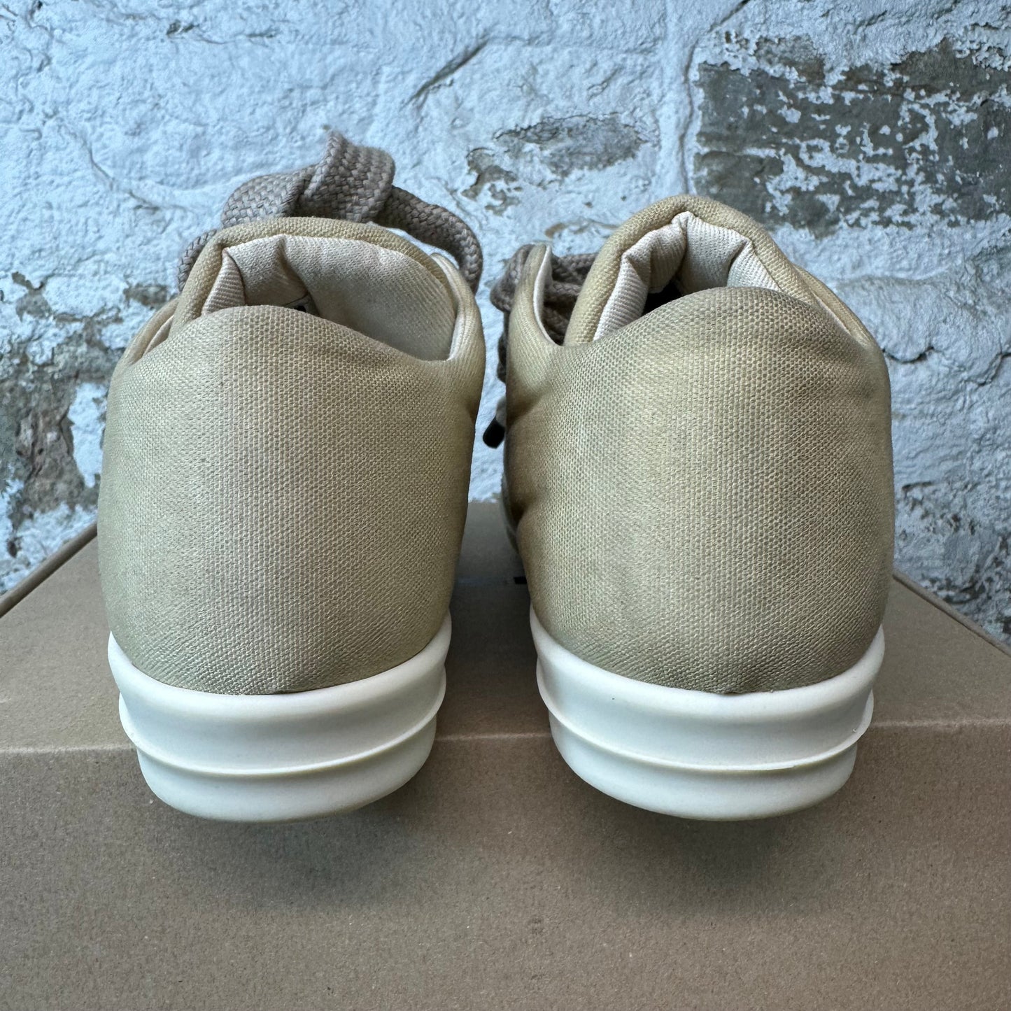 Rick Owens Jumbo Lace Puffer Parchment Milk Sneaker Sz 13 (46)