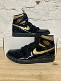 Air Jordan 1 High Black Metallic Gold Sz 8