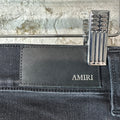 Amiri MX1 Cream Suede Black Denim Jeans Sz 28