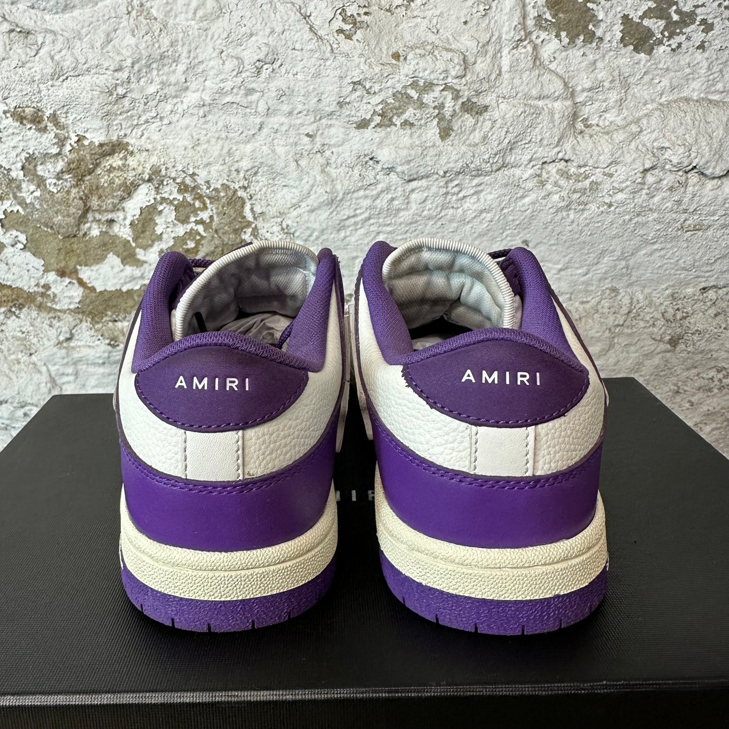 Amiri White Skeleton Purple White Low Sz 8 (41)