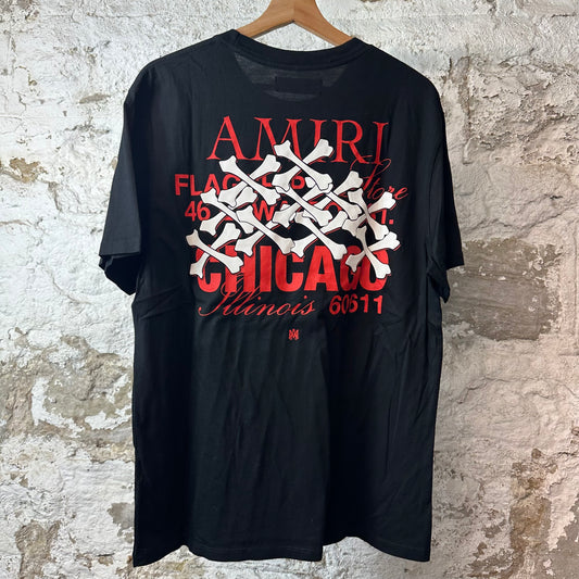 Amiri Chicago Flagship Black T-Shirt Sz M