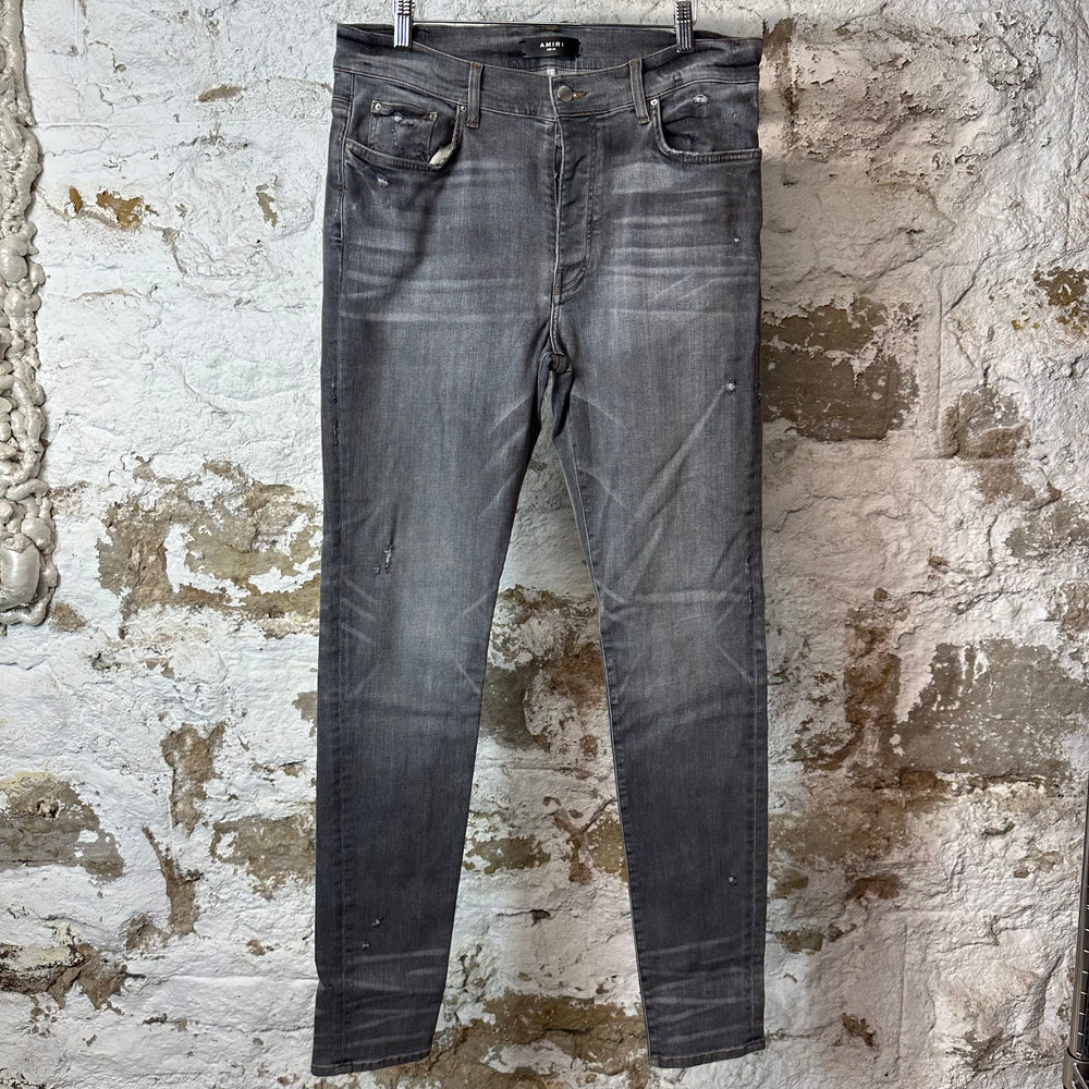 Amiri Plain Grey Denim Jeans Sz 36