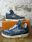 Louis Vuitton Blue Denim Trainer Sz 11 (10LV)