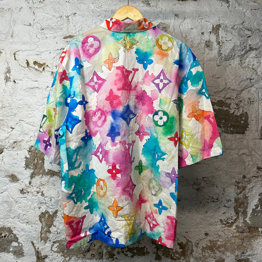 Louis Vuitton Watercolor Monogram Button Up Shirt Sz XXXL