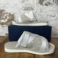 Dior Alpha Oblique White Sandal Sz 13 (46) DS