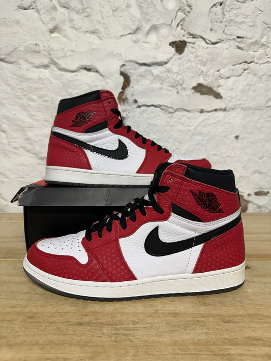 Air Jordan 1 High Spiderman Origin Story Sz 12