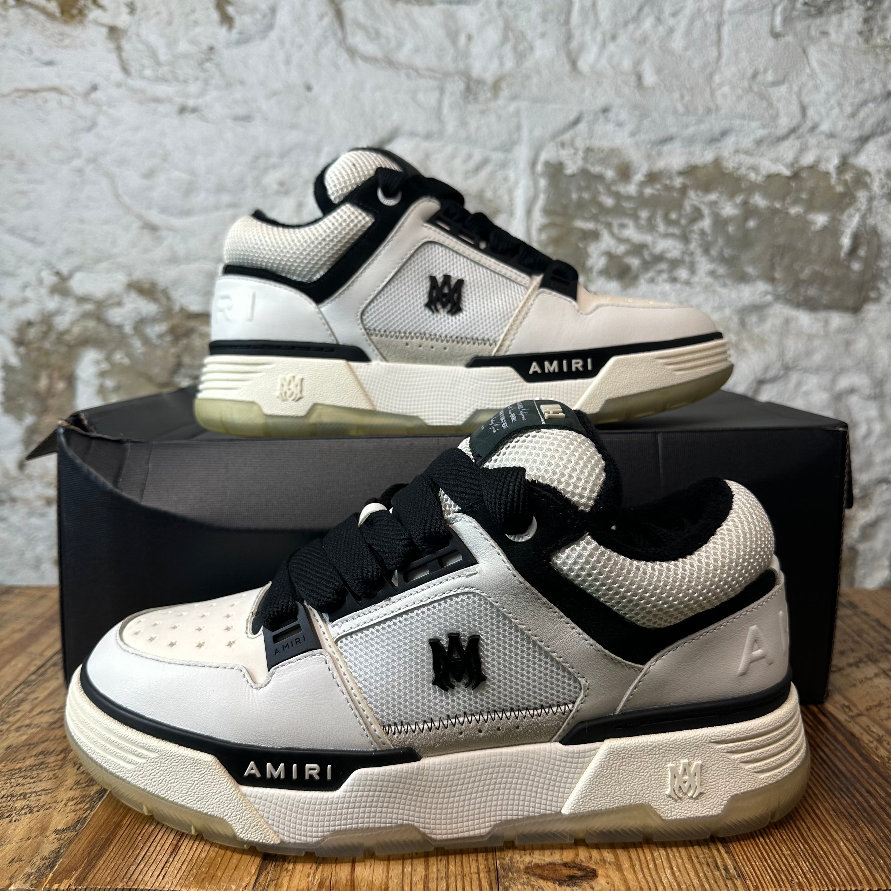 Amiri MA-1 Black White Cream Sneaker Sz 10 (43)