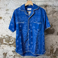 Rhude Blue Paisley Button Up Shirt Sz XS