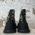 Alexander Mcqueen Beige Black Tread Boot Sneaker Sz 7 (40)
