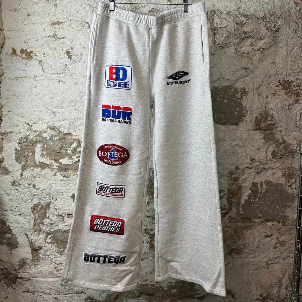 Bottega Desires Logo Grey Sweatpants Sz M