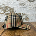 Burberry Tan Plaid Hat Sz M (Stained)