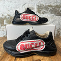Gucci Rhyton Red White Spell Black Sneaker Sz 7