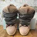 Lanvin Curb Black White Lace Pink Sneaker Sz 10 (43)