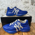 Gucci Rython NY Sparkle Blue Sneaker Sz 6.5
