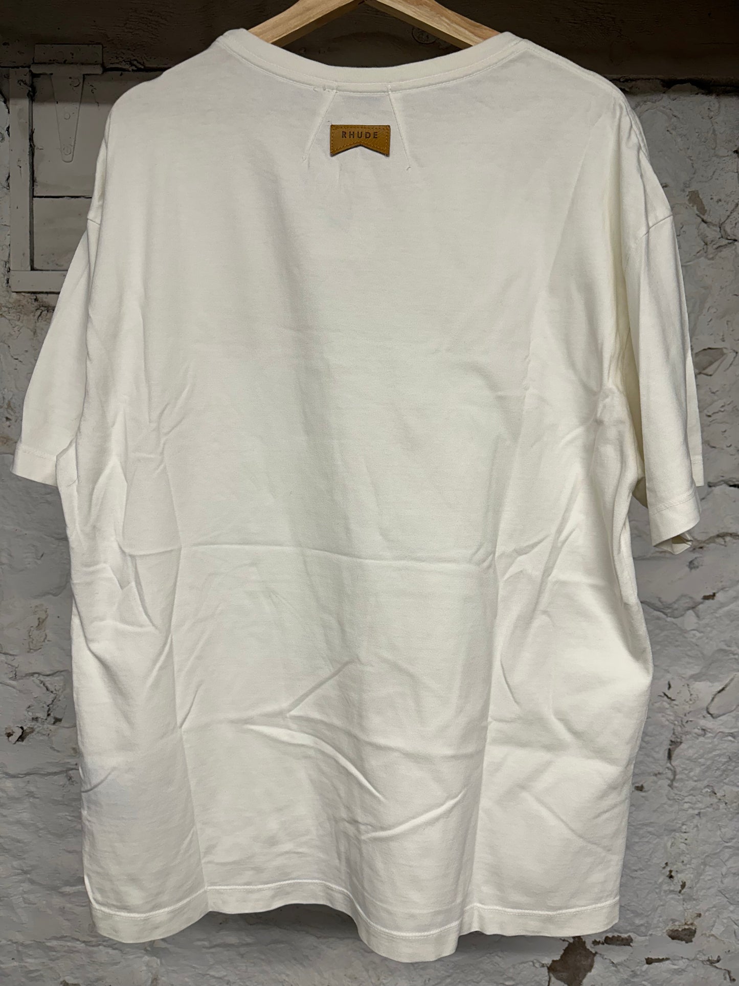 Rhude Grand Prix White T-Shirt Sz M