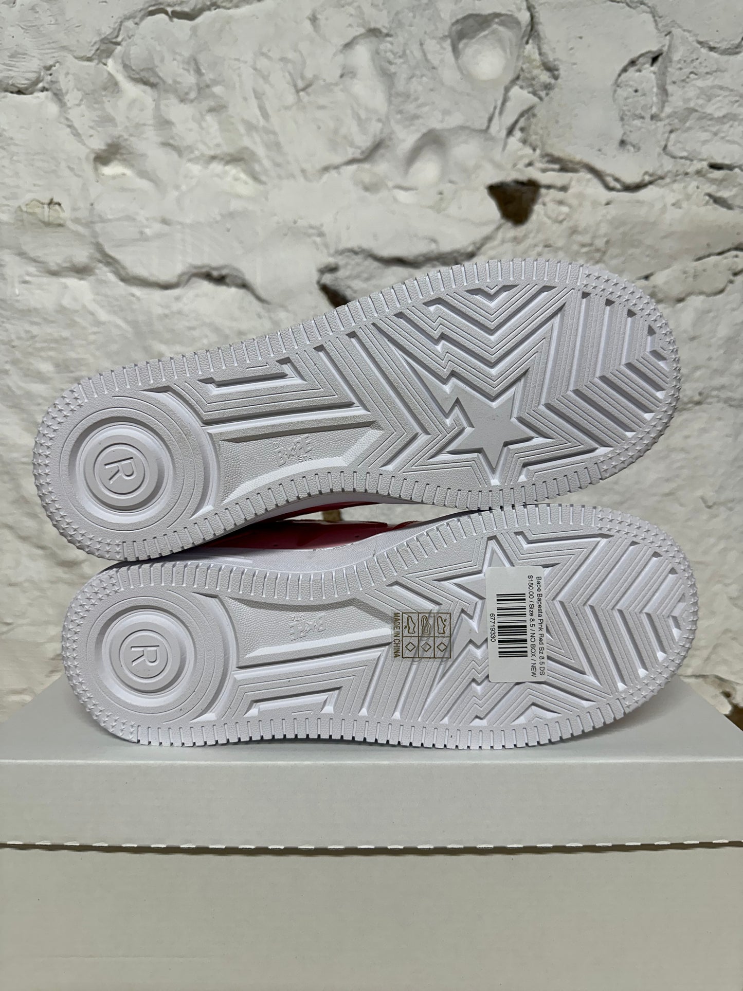 Bape Bapesta Pink Red Sz 8.5 DS