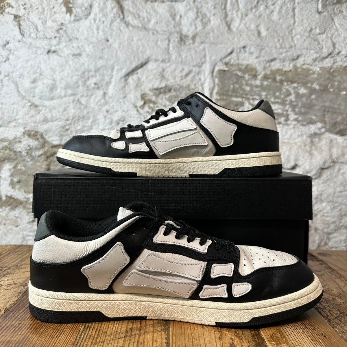 Amiri White Skeleton Black White Sneaker Sz 12 (45)