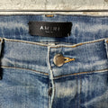 Amiri MX1 Light Blue Paisley Blue Denim Jeans Sz 34