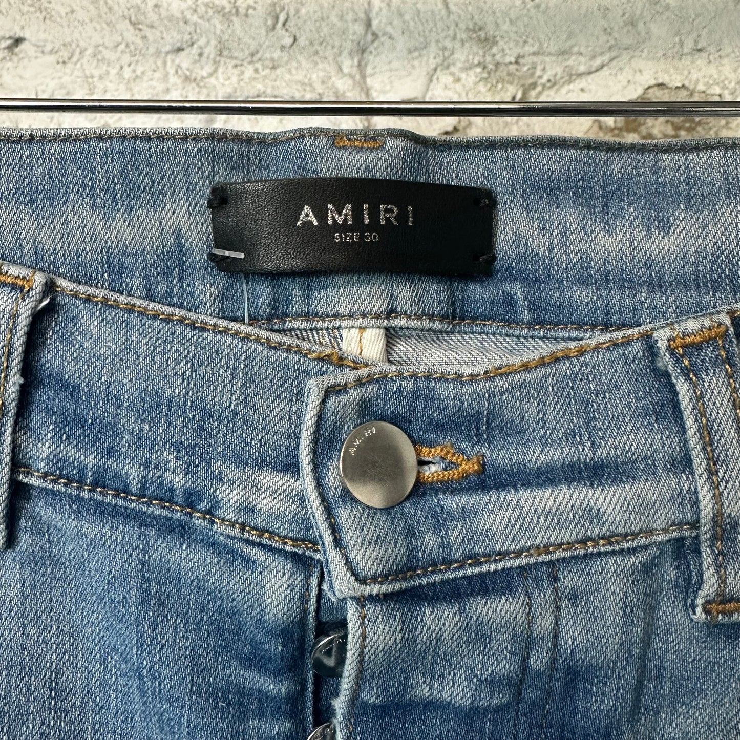 Amiri MX1 Denim Spell Blue Denim Jeans Sz 30