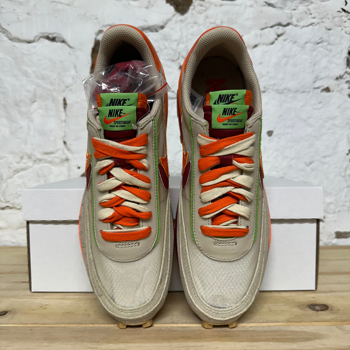 Nike LD Waffle Sacai CLOT Orange Blaze Sz 9.5 DS
