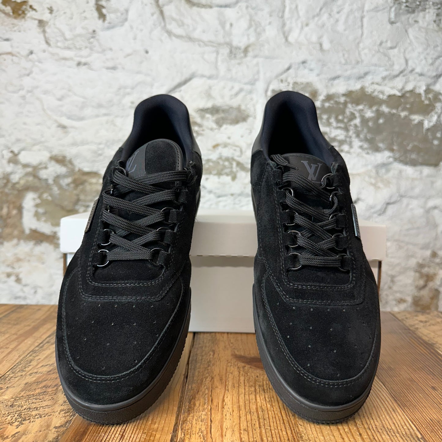 Louis Vuitton Black Suede Trainer Sneaker Sz 10 (8.5LV)