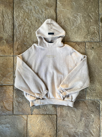 Essentials Light Oatmeal Hoodie Sz M