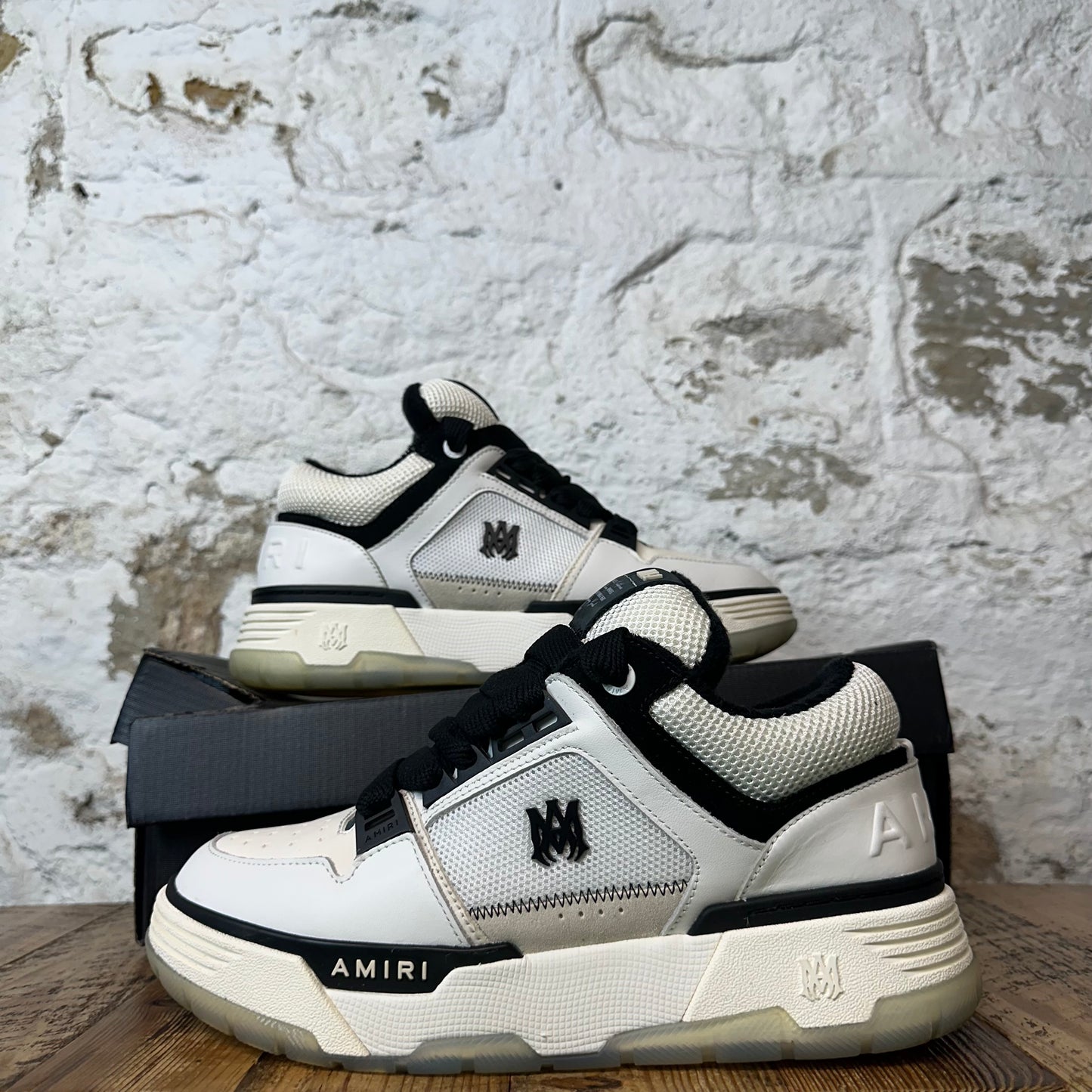 Amiri MA-1 Black White Cream Sneaker Sz 10 (43)
