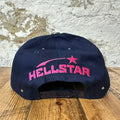 Hellstar OG Logo Navy Rhinestone Snapback Hat