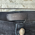 Amiri MX1 Camo Patch Black Denim Jeans Sz 36
