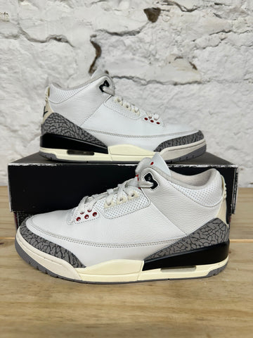 Air Jordan 3 White Cement Reimagined Sz 8.5