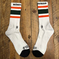 Chrome Hearts Green Orange Stripe White Socks DS