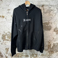 Supreme Maison Margiela Box Logo Zip Up Hoodie Black Sz L