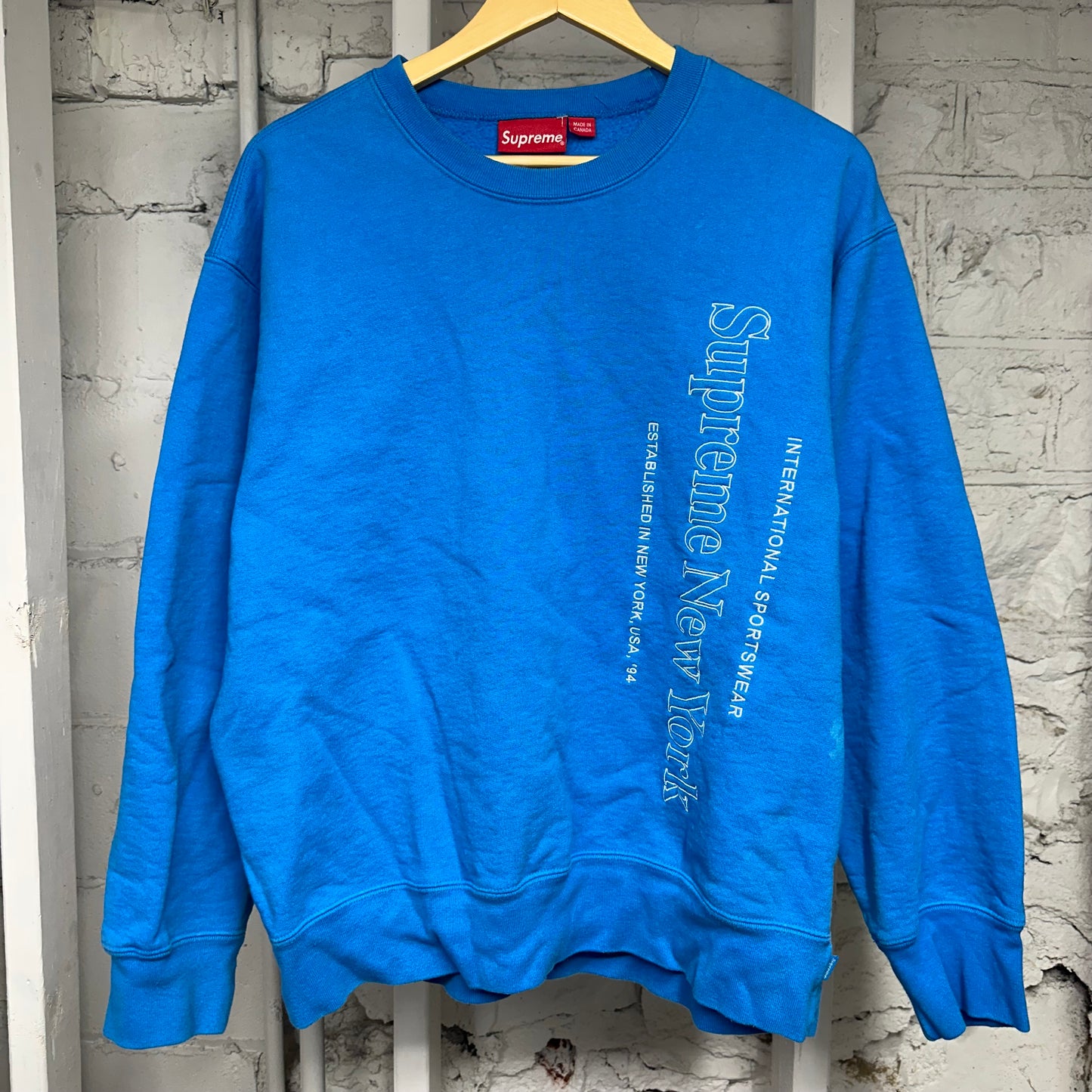 Supreme New York Sportswear Teal Crewneck Sz M