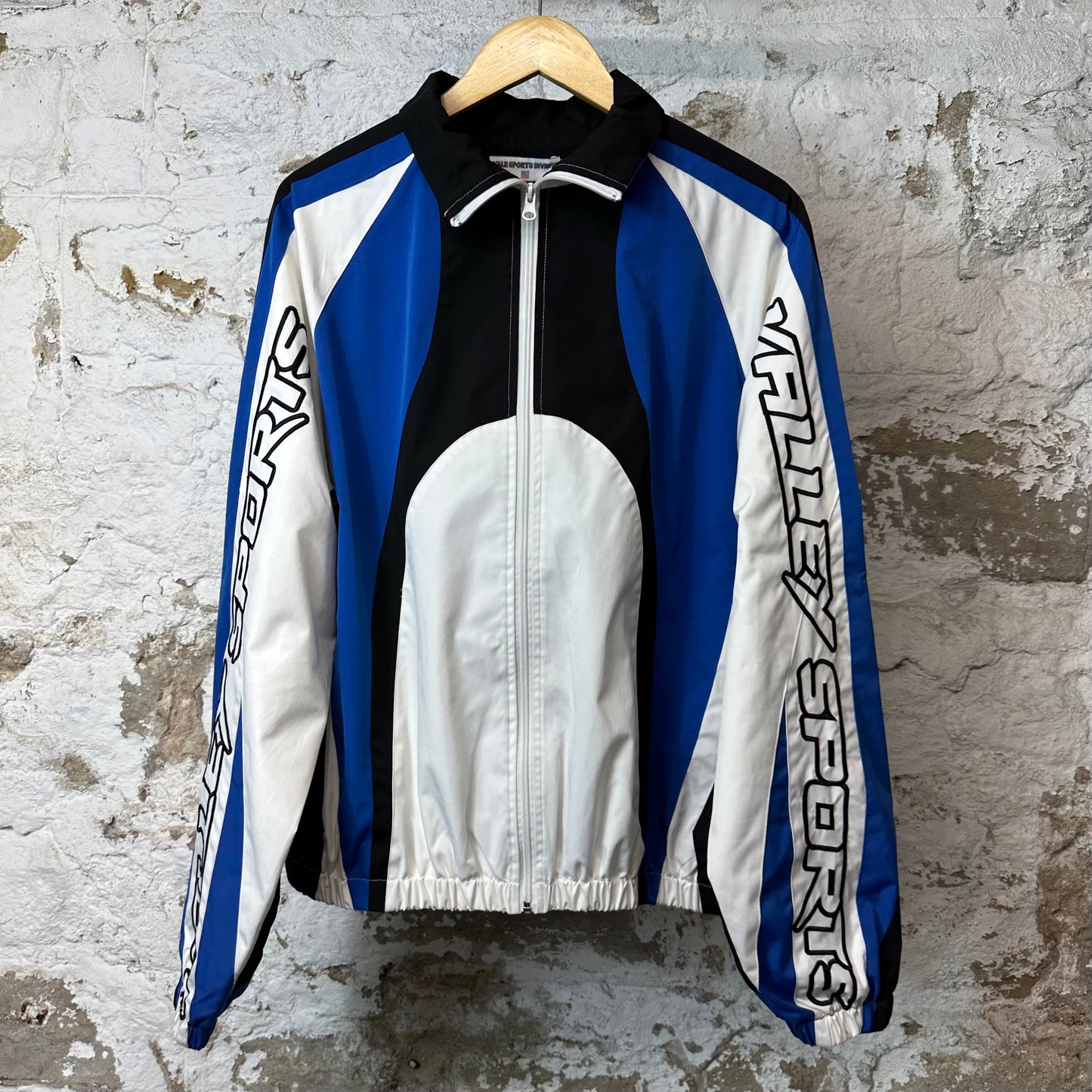 Vale Blue Black White Track Jacket Sz L