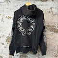 Chrome Hearts Horseshoe Thermal Zip Up Hoodie Black Sz L (M)
