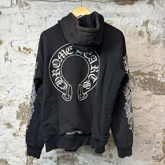 Chrome Hearts Horseshoe Thermal Zip Up Hoodie Black Sz L (M)