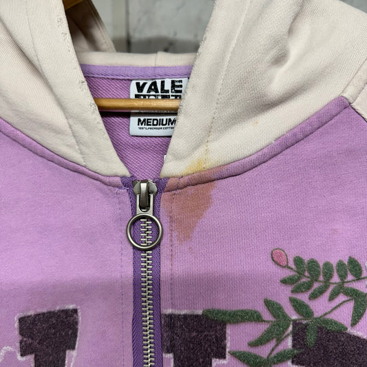 Vale Pearl Purple Zip Up Hoodie Sz M