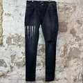 Amiri Paint Drip Spell Black Denim Jeans Sz 36