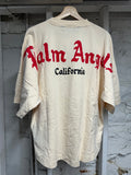 Palm Angels Greetings From Cream T-shirt Sz S