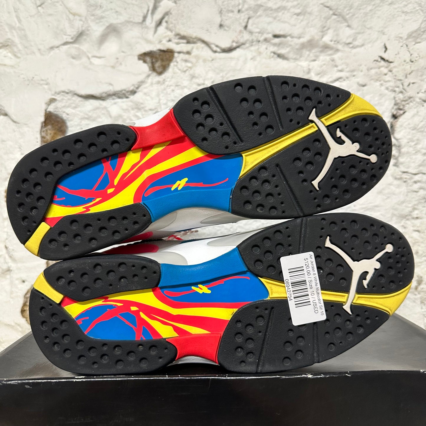 Air Jordan 8 White Multicolor Sz 10