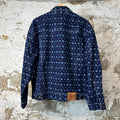 Supreme Flocked Denim Trucker Jacket Blue Sz M