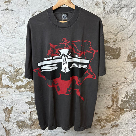 Hellstar Cross Jesus Gray T-shirt