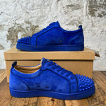 Christian Louboutin Blue Suede Spike Sneaker Sz 11 (44)