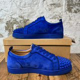 Christian Louboutin Blue Suede Spike Sneaker Sz 11 (44)