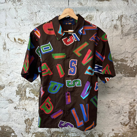 Louis Vuitton NBA Button Up Shirt Brown Sz S